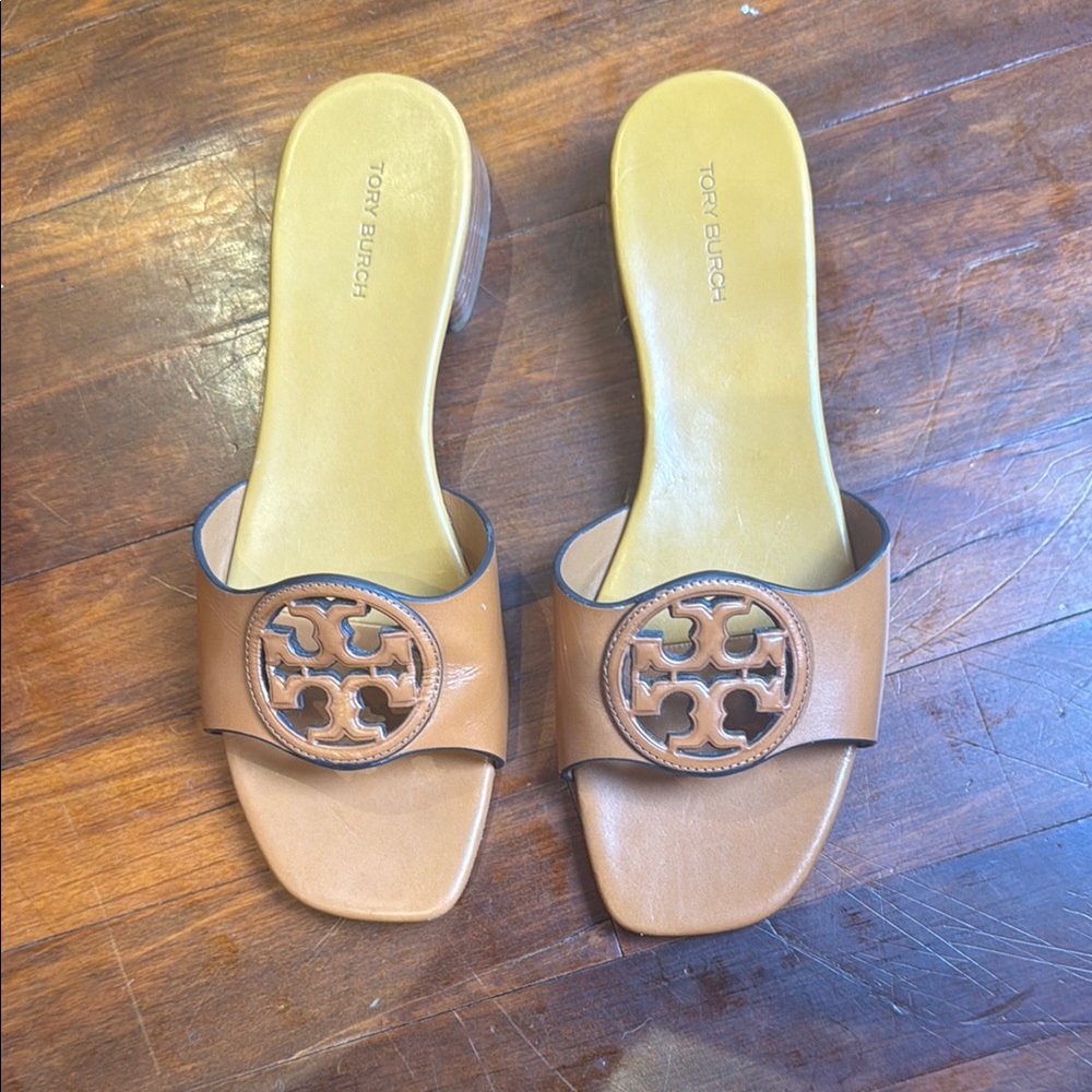 Tory Burch Tan Slide Sandals